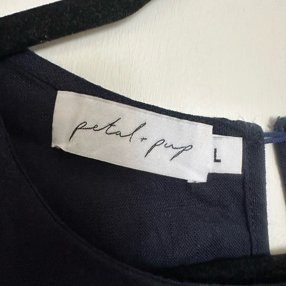 Petal + Pup Dark Blue and Pink Sleeveless Top - Picture 3 of 3